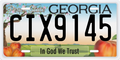GA license plate CIX9145
