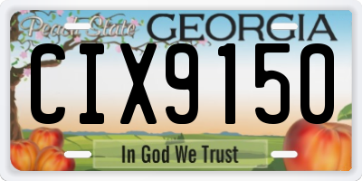 GA license plate CIX9150