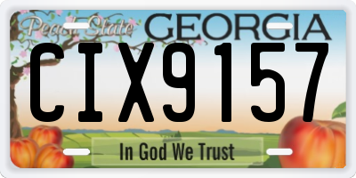GA license plate CIX9157