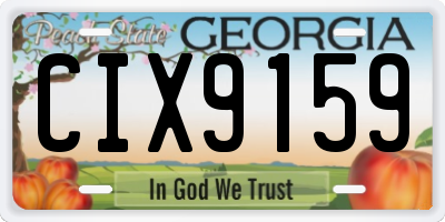 GA license plate CIX9159