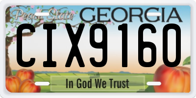 GA license plate CIX9160