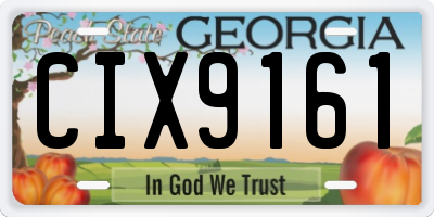 GA license plate CIX9161