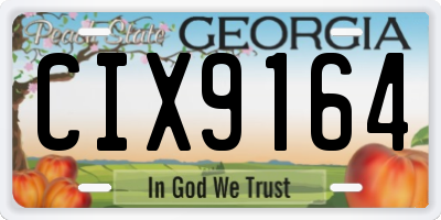 GA license plate CIX9164