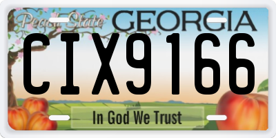 GA license plate CIX9166