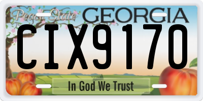 GA license plate CIX9170