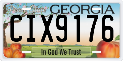 GA license plate CIX9176