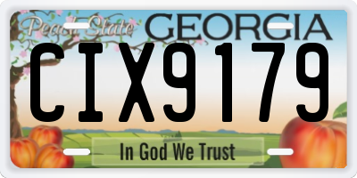 GA license plate CIX9179