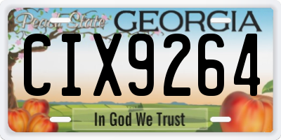 GA license plate CIX9264
