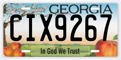 GA license plate CIX9267