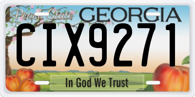 GA license plate CIX9271