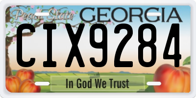 GA license plate CIX9284
