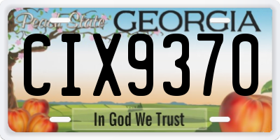 GA license plate CIX9370