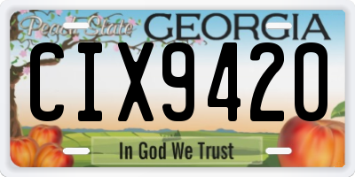 GA license plate CIX9420