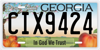 GA license plate CIX9424