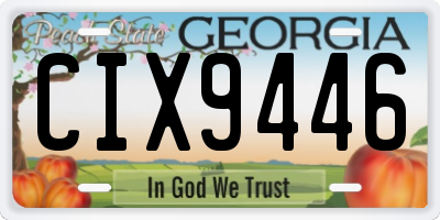 GA license plate CIX9446