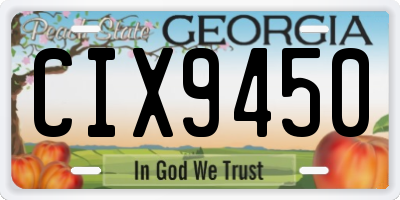 GA license plate CIX9450