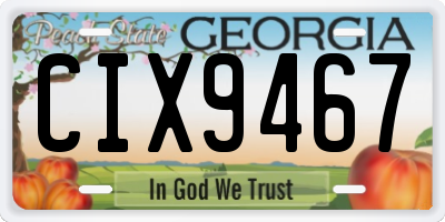 GA license plate CIX9467