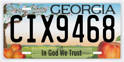 GA license plate CIX9468