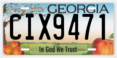 GA license plate CIX9471