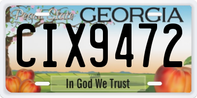 GA license plate CIX9472