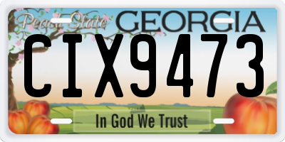 GA license plate CIX9473