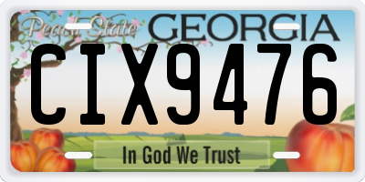 GA license plate CIX9476