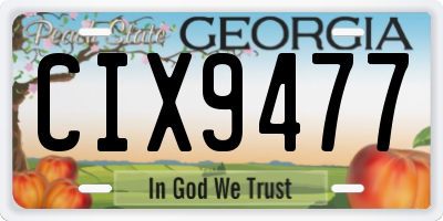 GA license plate CIX9477