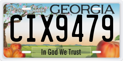 GA license plate CIX9479