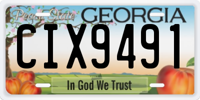 GA license plate CIX9491