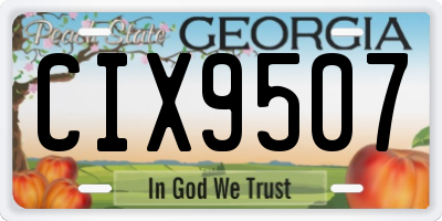 GA license plate CIX9507