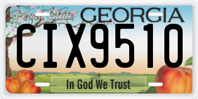 GA license plate CIX9510