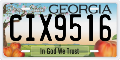GA license plate CIX9516