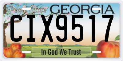 GA license plate CIX9517