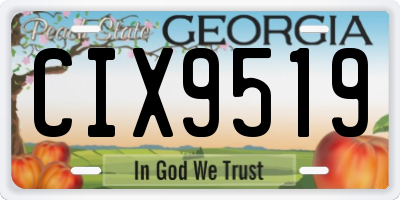 GA license plate CIX9519