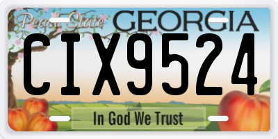 GA license plate CIX9524