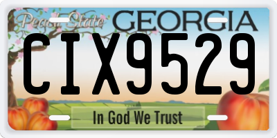GA license plate CIX9529