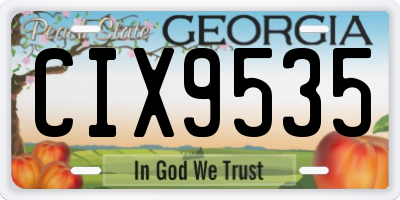 GA license plate CIX9535