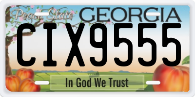 GA license plate CIX9555