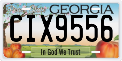 GA license plate CIX9556