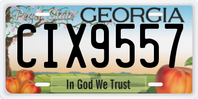 GA license plate CIX9557