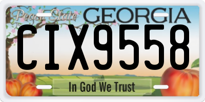 GA license plate CIX9558
