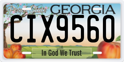 GA license plate CIX9560