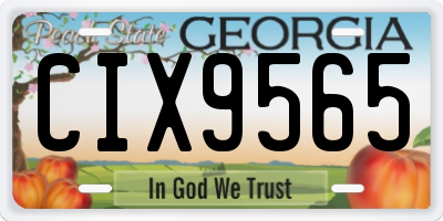 GA license plate CIX9565