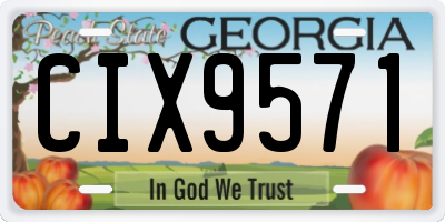 GA license plate CIX9571