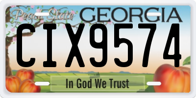 GA license plate CIX9574