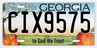 GA license plate CIX9575