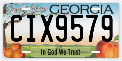 GA license plate CIX9579