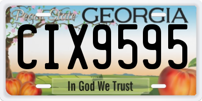 GA license plate CIX9595