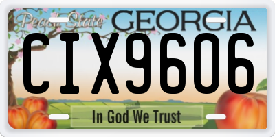 GA license plate CIX9606