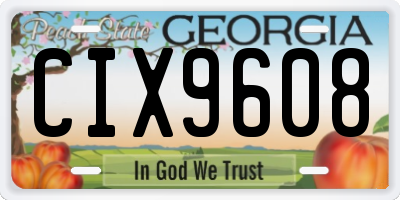 GA license plate CIX9608